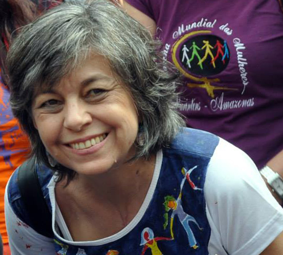 A psicóloga Nalu Faria, representante da Marcha Mundial das Mulheres no Brasil. Foto: Agência Patrícia Galvão.