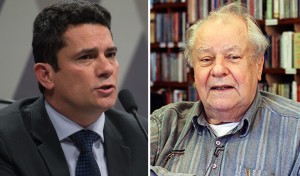 Sergio Moro e o professor Cerqueira Leite. Foto: Brasil 247.