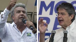 Os dois candidatos Lenín Moreno e Guillermo Lasso. Foto: Reprodução Internet.