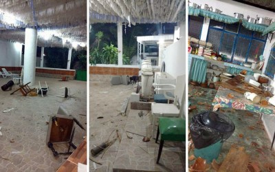 Não basta pedir desculpas: deve-se desarmar o cristianismo por dentro terreiro destruido