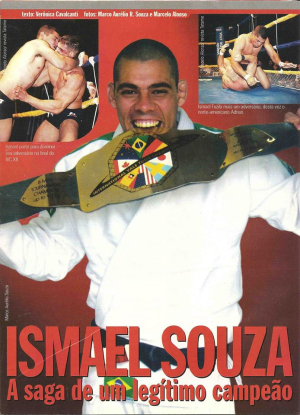 Na capa de revista é reconhecido por muitos títulos no Jiu-Jitsu e um triunfo no Vale Tudo.